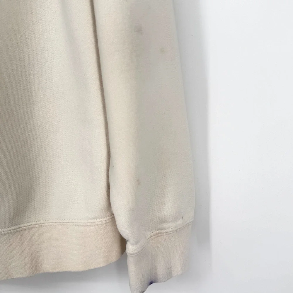 Nike Club Graphic Hoodie Size S Cream Off-White Monstera Plant Shoe Box Pullover